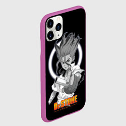 Чехол iPhone 11 Pro матовый Сенку с колбой - Доктор Стоун, цвет: 3D-фиолетовый — фото 2