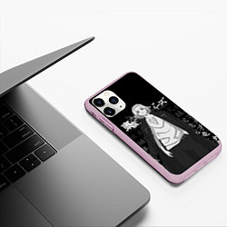 Чехол iPhone 11 Pro матовый MICKEY TOKYO REVENGERS ЧЁРНО БЕЛЫЙ, цвет: 3D-розовый — фото 2