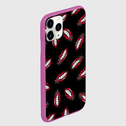 Чехол iPhone 11 Pro матовый MANESKIN LEAP МАНЕСКИН ГУБЫ, цвет: 3D-фиолетовый — фото 2