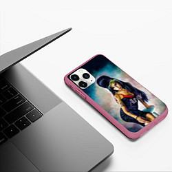 Чехол iPhone 11 Pro матовый Amy Jade Winehouse, цвет: 3D-малиновый — фото 2