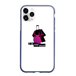 Чехол iPhone 11 Pro матовый Девушка с телефоном