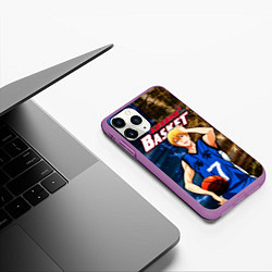 Чехол iPhone 11 Pro матовый Kuroko no Basuke, Рёта Кисе Kise Ryota, цвет: 3D-фиолетовый — фото 2