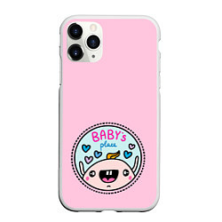Чехол iPhone 11 Pro матовый Babys place, цвет: 3D-белый
