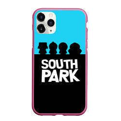 Чехол iPhone 11 Pro матовый Южный парк персонажи South Park, цвет: 3D-малиновый