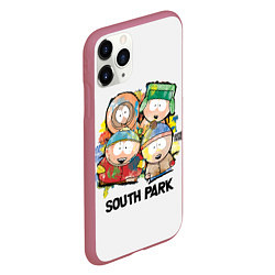 Чехол iPhone 11 Pro матовый South Park - Южный парк краски, цвет: 3D-малиновый — фото 2