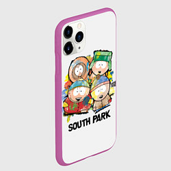 Чехол iPhone 11 Pro матовый South Park - Южный парк краски, цвет: 3D-фиолетовый — фото 2