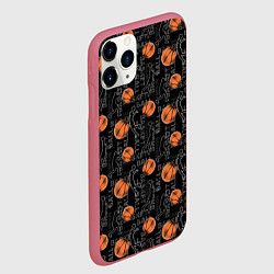 Чехол iPhone 11 Pro матовый BASKETBALL - Баскетбол, цвет: 3D-малиновый — фото 2