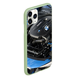 Чехол iPhone 11 Pro матовый BMW Engine Twin Power Turbo, цвет: 3D-салатовый — фото 2