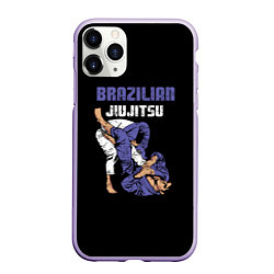 Чехол iPhone 11 Pro матовый BRAZILIAN JIU JITSU - BJJ, цвет: 3D-светло-сиреневый