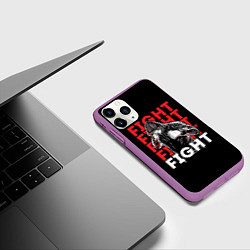 Чехол iPhone 11 Pro матовый FIGHT FIGHT FIGHT, цвет: 3D-фиолетовый — фото 2
