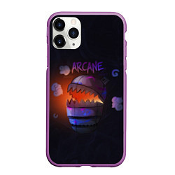 Чехол iPhone 11 Pro матовый Бомба Джинкс ARCANE, цвет: 3D-фиолетовый