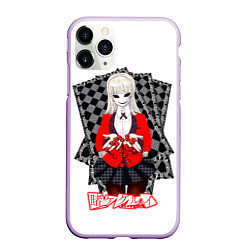 Чехол iPhone 11 Pro матовый Ририка Момобами - Kakegurui, цвет: 3D-сиреневый