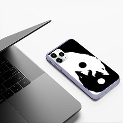 Чехол iPhone 11 Pro матовый Волки Инь и Янь Добро и Зло, цвет: 3D-светло-сиреневый — фото 2