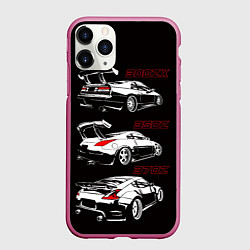 Чехол iPhone 11 Pro матовый NISSAN 300 ZX 350Z 370Z JDM STYLE, цвет: 3D-малиновый