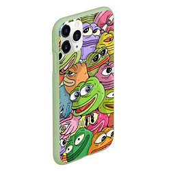 Чехол iPhone 11 Pro матовый Pepe BOMBING, цвет: 3D-салатовый — фото 2