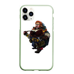 Чехол iPhone 11 Pro матовый Dwarf girl, цвет: 3D-салатовый