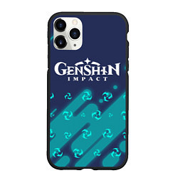 Чехол iPhone 11 Pro матовый GENSHIN IMPACT - ЭЛЕКТРО Абстракция