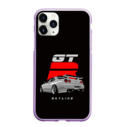 Чехол iPhone 11 Pro матовый Nissan gt, цвет: 3D-сиреневый