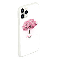 Чехол iPhone 11 Pro матовый Sakura Tree, цвет: 3D-белый — фото 2