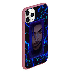 Чехол iPhone 11 Pro матовый ARCANE League Of Legends JINX молния, цвет: 3D-малиновый — фото 2