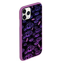 Чехол iPhone 11 Pro матовый ARCANE League Of Legends ТАТУИРОВКА JINX, цвет: 3D-фиолетовый — фото 2