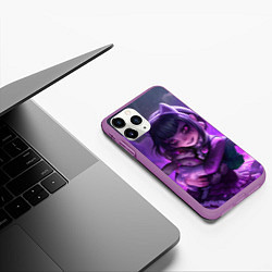 Чехол iPhone 11 Pro матовый Goth Annie League Of Legends, цвет: 3D-фиолетовый — фото 2