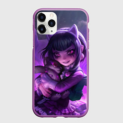 Чехол iPhone 11 Pro матовый Goth Annie League Of Legends, цвет: 3D-фиолетовый