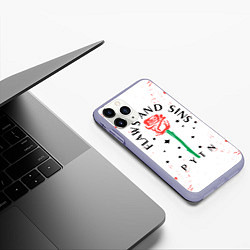 Чехол iPhone 11 Pro матовый Payton moormeier tiktoks, цвет: 3D-светло-сиреневый — фото 2
