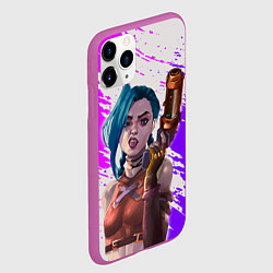 Чехол iPhone 11 Pro матовый ДЕРЗКАЯ ДЖИНКС Arcane League Of Legends, цвет: 3D-фиолетовый — фото 2