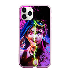 Чехол iPhone 11 Pro матовый Arcane League Of Legends JINX AND VI, цвет: 3D-розовый