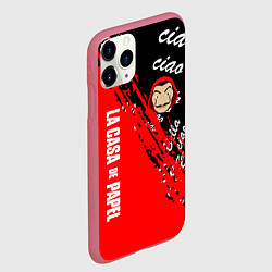 Чехол iPhone 11 Pro матовый La Casa de Papel bum bum ciao, цвет: 3D-малиновый — фото 2