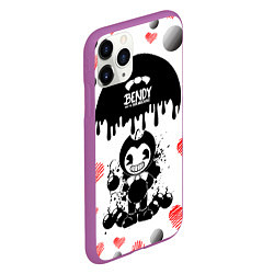 Чехол iPhone 11 Pro матовый BOMB LOVE BENDY AND THE INK MACHINE, цвет: 3D-фиолетовый — фото 2