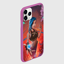 Чехол iPhone 11 Pro матовый Arcane League Of Legends - Джинкс Паудер, цвет: 3D-фиолетовый — фото 2