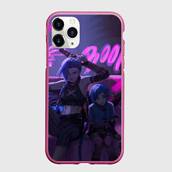 Чехол iPhone 11 Pro матовый Джинкс Паудер - Jinx Powder, цвет: 3D-малиновый