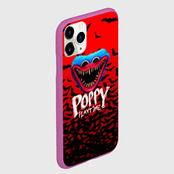 Чехол iPhone 11 Pro матовый Poppy Playtime летучие мыши, цвет: 3D-фиолетовый — фото 2