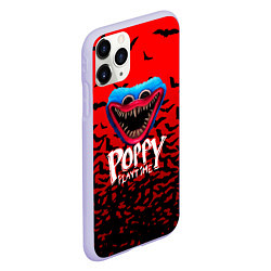 Чехол iPhone 11 Pro матовый Poppy Playtime летучие мыши, цвет: 3D-светло-сиреневый — фото 2