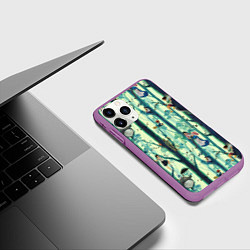 Чехол iPhone 11 Pro матовый Ghibli All, цвет: 3D-фиолетовый — фото 2