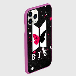 Чехол iPhone 11 Pro матовый BTS Бабочка, цвет: 3D-фиолетовый — фото 2