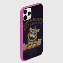Чехол iPhone 11 Pro матовый Плюшевый Фредди FNAFs, цвет: 3D-фиолетовый — фото 2