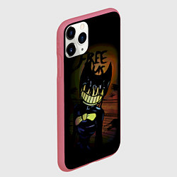 Чехол iPhone 11 Pro матовый Бенди Bendy And The Ink Machine, цвет: 3D-малиновый — фото 2