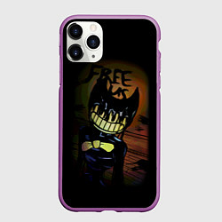 Чехол iPhone 11 Pro матовый Бенди Bendy And The Ink Machine, цвет: 3D-фиолетовый