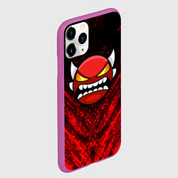 Чехол iPhone 11 Pro матовый Игра Геометри Дэш Geometry Dash Game, цвет: 3D-фиолетовый — фото 2