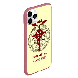 Чехол iPhone 11 Pro матовый Стальной алхимик - Фламель, цвет: 3D-малиновый — фото 2