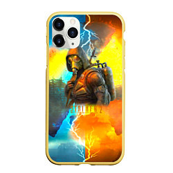 Чехол iPhone 11 Pro матовый S T A L K E R 2: Heart of Chernobyl, цвет: 3D-желтый