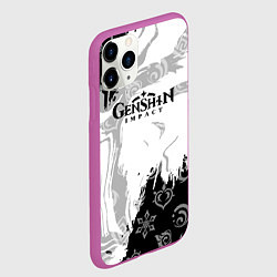 Чехол iPhone 11 Pro матовый Genshin Impact электро стихия, цвет: 3D-фиолетовый — фото 2