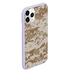 Чехол iPhone 11 Pro матовый Пустынный Милитари, цвет: 3D-светло-сиреневый — фото 2