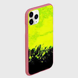 Чехол iPhone 11 Pro матовый НЕОНОВЫЕ БРЫЗГИ КРАСКИ, цвет: 3D-малиновый — фото 2