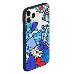 Чехол iPhone 11 Pro матовый Romero Britto - sexy girls, цвет: 3D-черный — фото 2