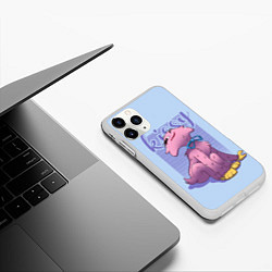 Чехол iPhone 11 Pro матовый Cat Kissy, цвет: 3D-белый — фото 2