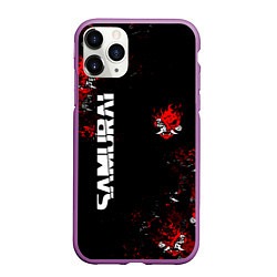 Чехол iPhone 11 Pro матовый КИБЕРПАНК 2077 SAMURAI CYBERPUNK 2077, цвет: 3D-фиолетовый